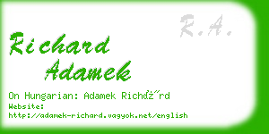 richard adamek business card